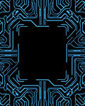 Circuit Board Lines Abstract Rug