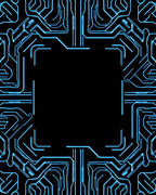 Circuit Board Lines Abstract Rug