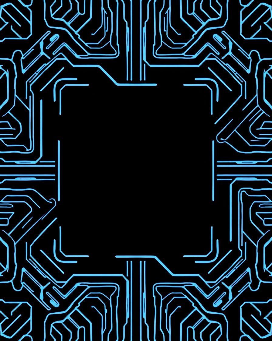 Circuit Board Lines Abstract Rug