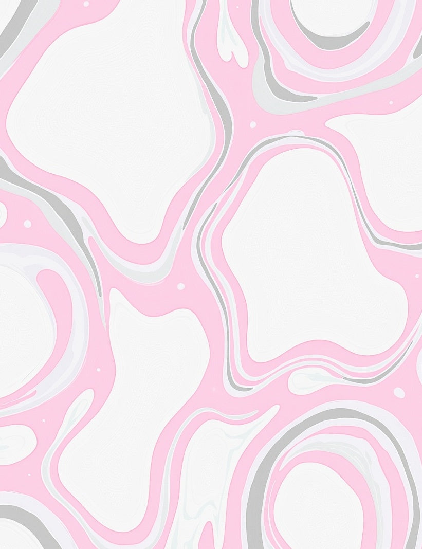 Soft Pink Marble Swirl Composition Rug