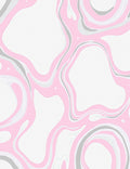 Soft Pink Marble Swirl Composition Rug
