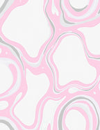 Soft Pink Marble Swirl Composition Rug