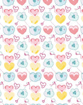 Cute Hearts And Clouds Fun Pattern Rug