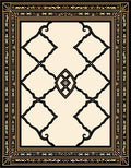 Art Deco Geometric Scroll Work Rug