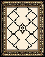 Art Deco Geometric Scroll Work Rug
