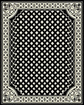 Bold Black Cream Diamond Swirl Rug