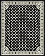 Bold Black Cream Diamond Swirl Rug