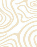 Abstract Cream Swirl Pattern Rug