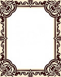 Elegant Dark Brown Scroll Pattern Rug