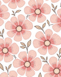 Soft Pink Floral Pattern Rug