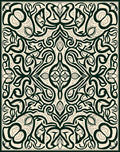 Intricate Floral Swirls Pattern Rug