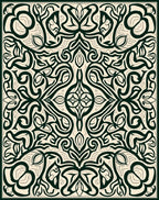 Intricate Floral Swirls Pattern Rug
