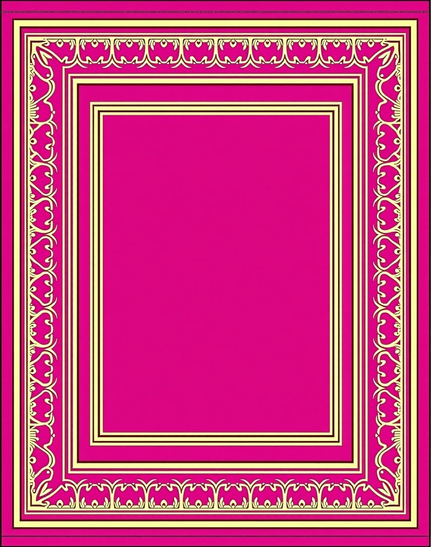 Vibrant Pink and Yellow Geometric Rug