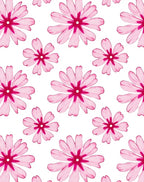 Delicate Pink Flower Pattern Design Rug