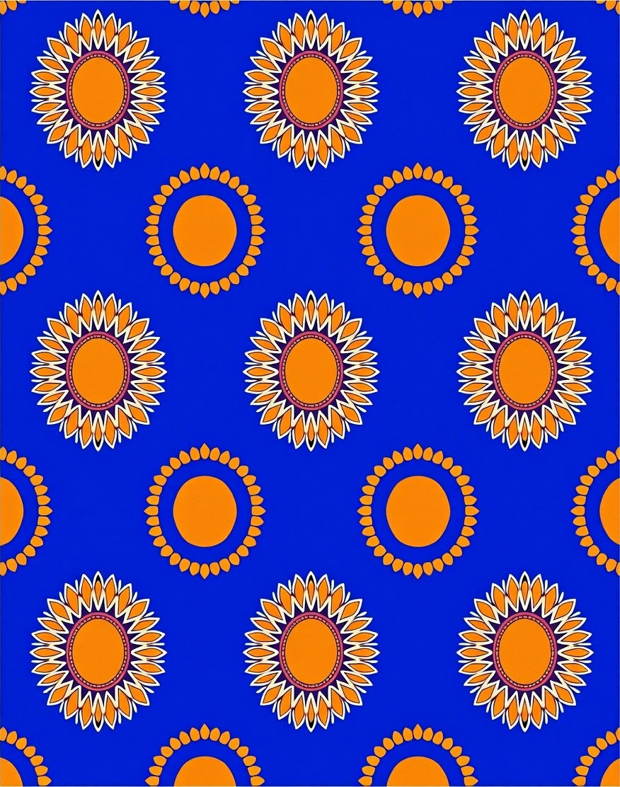 Abstract Sunburst Circle Pattern Rug