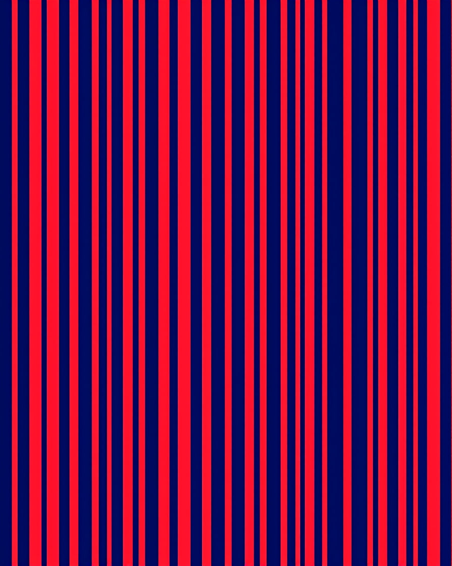 Bold Red Blue Stripe Pattern Rug