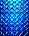 Cool Blue Geometric Pattern Rug