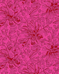 Whimsical Pink Red Floral Pattern Rug
