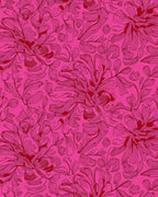 Whimsical Pink Red Floral Pattern Rug