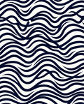 Abstract Wavy Bold Lines Design Rug