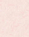 Pink Swirling Abstract Contour Pattern Rug