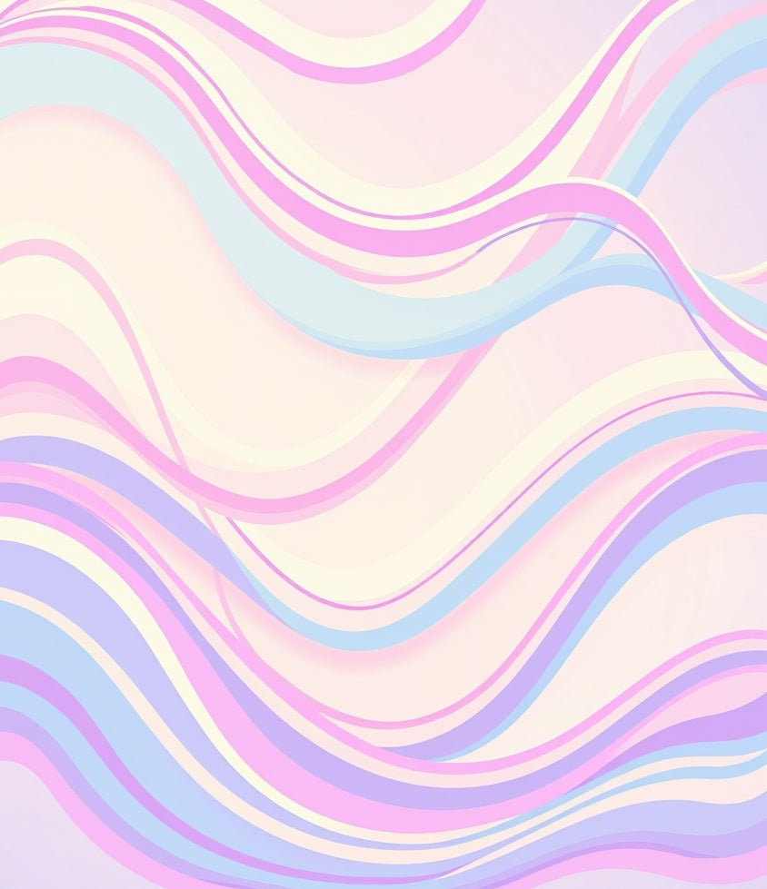 Soft Pastel Wave Pattern Rug