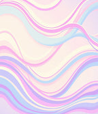 Soft Pastel Wave Pattern Rug