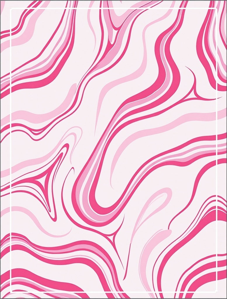 Pink Swirl Abstract Pattern Rug