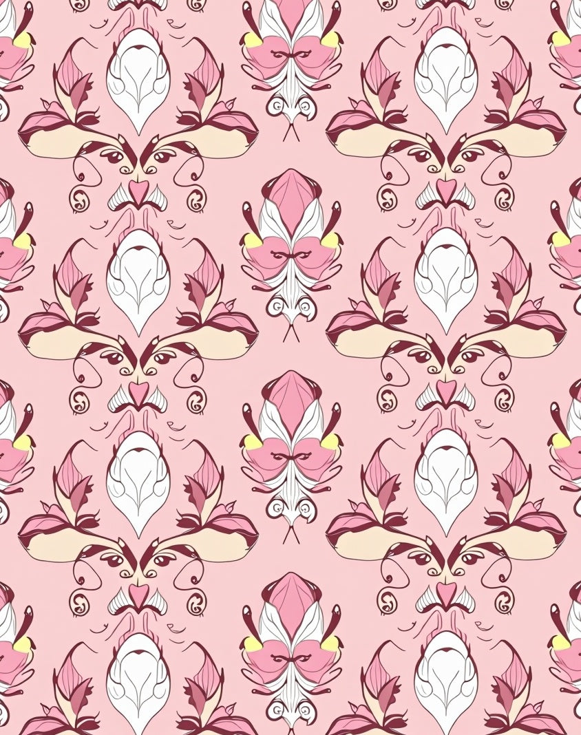Floral Crest Abstract Pattern Rug