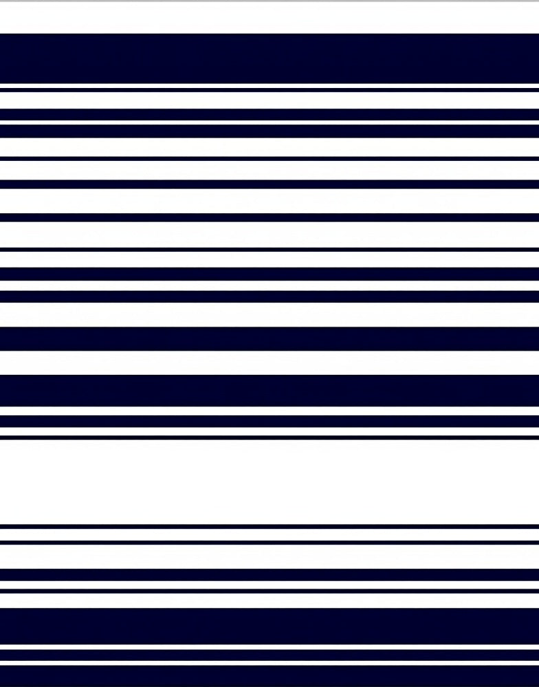 Classic Navy White Stripe Design Rug