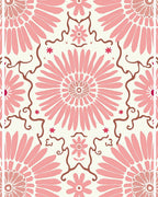 Retro Floral Burst Pattern Design Rug