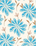 Bright Teal Floral Petal Pattern Rug