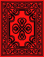 Bold Tribal Floral Pattern Rug
