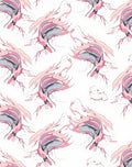 Abstract Pink Gray Fluid Forms Rug