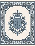 Regal Crest and Scrollwork Border Rug