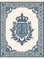 Regal Crest and Scrollwork Border Rug