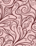 Swirling Vine Leaf Abstract Pattern Rug