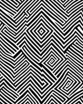 Bold Black White Geometric Maze Pattern Rug