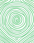 Green Swirl Concentric Lines Rug
