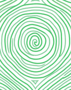 Green Swirl Concentric Lines Rug