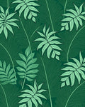 Deep Green Botanical Pattern Rug
