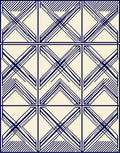 Geometric Lines Intersecting Squares Pattern Rug
