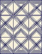 Geometric Lines Intersecting Squares Pattern Rug