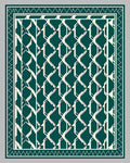 Geometric Chain Link Diamond Pattern Rug