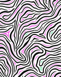 Bold Pink Zebra Stripe Pattern Rug
