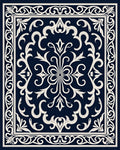 Classic Floral Scrollwork Inspired Design Rug