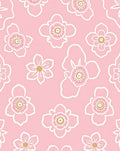 Pink Floral Graphic Pattern Rug