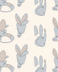 Soft Gray Bunny Silhouette Pattern Rug