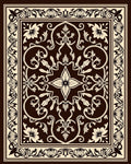 Intricate Floral Arabesque Dark Rug