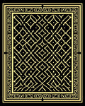 Abstract Geometric Gold Pattern Rug